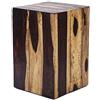 Brillibrum Tavolino di design in vero legno naturale, rettangolare, 45 x 30 x 30 cm