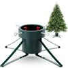 Kamai Supporto universale per albero di Natale per tronco Ø 5-12 cm e altezza albero fino a 2,3 m, supporto in metallo con contenitore per acqua, verde, fissaggio stabile per veri alberi di Natale