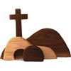 Generic Decorazione Resurrezione Pasqua - Scena Artigianale in Legno Tomba Vuoto, Segno Cristiano per Celebrare Gesù Risorto, Vassoio Decorativo Religioso per Casa E | Cattolico