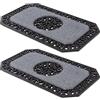 Carpido Zerbino grigio - Clean run 45x75 cm set di 2 - Zerbino per porte interne - Tappeto per ingressi in ambienti esterni coperti - Tappeto in cocco con bordo in gomma