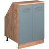 Vicco Mobile cucina sottotetto R-Line, Grigio-blu, 60 cm con 2 porte, carcassa 60 cm profondità, per la libera combinazione all'interno di sistemi cucina modulari