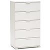 MeMi Me305BIA Cassettiera, Legno, Bianco, 38x60x105 cm
