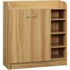 HOMCOM Scarpiera Ingresso 4 Ripiani Aperti 83x30x90 cm Marrone Chiaro