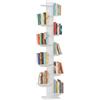 CASSETTE POSTALI ALUBOX ALUBOX DEMETRA Libreria Verticale A Colonna Da Terra Autoportante 167X30X30 Cm Libreria Salvaspazio In Alluminio Zincato Con 10 Mensole Da 17X23 Cm (BIANCO)