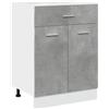 vidaXL Mobile cassetti Lyon, Grigio Cemento, 60x46x81,5 cm, Legno ingegnerizzato, Mobile bagno & cucina, Mobile sotto lavabo, Montabile a parete, Organizzatore casa