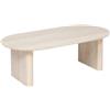 ATMOSPHERA CREATEUR D'INTERIEUR Atmosphera - Tavolino ovale Anaya con effetto travertino - Beige - 120 x 60 x 40 cm - Per soggiorno contemporaneo