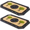 Carpido Zerbino Beige Alberi rotondi - Clean-off 45x75 cm set di 2 - Zerbino per porte interne e ingressi esterni coperti