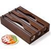 BDXZJ Dispenser di Pellicola, Organizer Cassetti Cucina con Taglierina, Dispenser Pellicola E Alluminio, Cucina Domestica, Porta Carta Forno Pellicola Alluminio C,Three grids