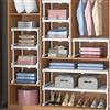 AYGCI Mensola Estensibile per Armadio, Cucina Organizer Salvaspazio Divisori per Scaffali Acciaio Inossidabile Telescopico Armadi Separatori per Bagno Cucina (42cm di larghezza, lunghezza 37-48cm)