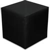 Best For Home | Pouf a Cubo | Poggiapiedi Imbottito in Ecopelle | Pouf Moderno da Divano | Sgabello Salvaspazio per Soggiorno, Cameretta o Ingresso | Struttura Robusta Fino a 300 kg | Pouf Nero