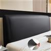 AYUOEODM Copritestiera Letto Matrimoniale Ecopelle Copri Testata Letto Matrimoniale/Singolo Una Piazza E Mezza Elastica Universale Copertura Per Testiera Per Letto Protezione(Color:Black,Size:190-210cm)