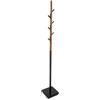 VERSA Berlin Appendiabiti da Terra in Stile Minimalista, Attaccapanni da Terra per Ingresso, con 6 Ganci o grucce, Misure (A x L x l) 176 x 25 x 25 cm, Metallo, Colore Nero e Marrone