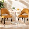 chairus Set di 2 Sedie da Pranzo in Velluto Sedie Cucina Moderne, Giallo