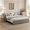 LKPOMI Divano Letto Estraibile 90/180 x 200 cm, letto singolo con letti estraibile, divano letto matrimoniale con rete a doghe, telaio letti imbottito in velluto, senza materasso (grigio)