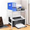 OHMG Mensola da ufficio, altezza regolabile, ripiano da scrivania da appoggio, ripiano portaoggetti in ferro, supporto per display multiuso, supporto per stampante(bianco (40/64 x 36,5 x 45 cm)