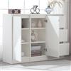 Zepneiy Credenza Moderna 120×90×35 cm con due ante e tre cassetti con ripiani regolabili, Bianco