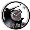 AVJERA Caccia Lungo Il Lago Orologio da Parete con Disco in Vinile Tema Animale Creativo all'Aria Aperta Orologio da Parete Illuminato Vintage da Uomo con Decorazioni artistiche per Cacciatori
