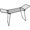 MA MAISON Stendino Estendibile 170x56x102h cm Piedi Antiscivolo - Stendibiancheria Salvaspazio per Interni ed Esterni, Ali Pieghevoli per Lenzuola - Colore Nero in Acciaio Portata Max16 kg