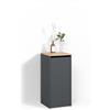Livinity Mobiletto da bagno Paolina Antracite/Rovere dorato 40.2x88.2 cm | con cesto portabiancheria