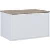 Vicco Credenza Betti, Bianco/Sonoma, 60 x 36 cm con porte, adatto per la conservazione in soggiorno o in camera da letto