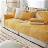 LINGKY Copridivano con Penisola, Copridivano Angolare a Sinistra/Destra 3/2/1 Posti, Fodere Copridivano Angolare Copridivano Antiscivolo Chaise Longue a Forma di L (Giallo,70x150cm/Rettangolare)