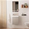 MOB-IN Lavamani Lisa + specchio L40 cm con ripiano bianco