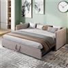 BestAlice Divano letto pieghevole 90/180 x 200 cm, con rete a doghe, Divano allungabile a 2 posti, letto matrimoniale, tessuto vellutato, grigio,Nessun materasso