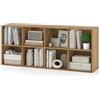 COSTWAY Libreria Scaffale a 8 Cubi Aperti, Libreria Bassa in Legno Salvaspazio, Scaffale Espositivo per Camera da Letto, Soggiorno, Salotto, Ufficio e Studio, 121,5 x 29 x 61 cm (Naturale)