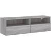 vidaXL Mobile TV a Parete Grigio Sonoma 100x30x30 cm Legno Multistrato