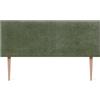 DHOME Testiera con Finitura in Spugna Soft Rivestimento Liscio con Piedini Tessuto Morbido per Pannelli Acustici Testiere Fonoassorbenti e Camere da Letto (160cm, 4cm - 105 Al., Verde)