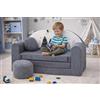 Pro Cosmo Divano letto pieghevole per bambini con funzione letto Perfetto per giocare e dormire - Con materasso, cuscino e pouf sfoderabili - 98x168x59 cm AX2 Grigio - Cime delle montagne