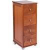 Liberoshopping Cassettiera POKERINO in legno a 4 cassetti (ciliegio)