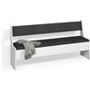 Livinity Panca ad angolo Tiberio, Bianco, 41.5 x 166.6 cm