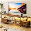 Utlenianie Mobile TV con Presa e Luci LED, Porta USB e Presa, Mobile TV per TV fino a 75″, Supporto TV per soggiorno/camera da letto, 160x63x40cm (Marrone Rustico)