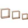 JJA 5 five simply smart - Set di 3 ripiani da parete, motivo: cubo, in cina, dimensioni: 15 x 9 x 15 cm (L x P x A). 20 x P x A 25 x P x A 25 cm)