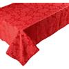 Giomari Tovaglia Natale antimacchia Rettangolare Natalizia Rossa 140 x 160 220 180 cm da 6/8 posti in Tessuto Size : 180x180 CM