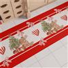 PETTI Artigiani Italiani - Tappeto Cucina Natalizio Orsetto Rosso, Passatoia Cucina Antiscivolo e Lavabile, Tappeto Runner per Natale 52x280 cm, Made in Italy
