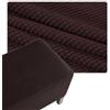 QOEUIUJ Fodera Ottomana, Copri Pouf Quadrato 50x50 80x80 40x40 60x60 100x100 90x90 110x110 Copertura Poggiapiedi Elastico in Jacquard, Cover/Protettiva for Sgabello(Marrone,16x16in/40x40cm)
