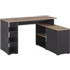 Vicco Scrivania angolare Rudy, Antracite/Artisan, 135 x 110 cm con ripiani, per una configurazione flessibile dello spazio di lavoro e dell'utilizzo dello spazio