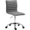 CLP Sgabello ergonomico regolabile in altezza Alamosa con schienale, rivestimento in pelle sintetica, girevole, ideale per ufficio e studi, Colore:grigio
