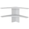 Vicco Libreria angolare da terra Roman, Bianco, 43.5 x 37 cm, adatto per soluzioni angolari salvaspazio nella zona pranzo