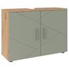 Vicco Mobile sottolavabo per bagno Irma, Verde salvia, 80 x 59 cm con 2 porte, Spazio aggiuntivo per riporre oggetti direttamente sotto il lavandino