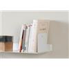 TEEbooks - 2 Mensole da Parete per Libri 12 cm Bianche | Mensole da Muro Design | Design Invisibile e Minimalista | Made in Italy