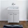 Nuby Mobile Lavatoio per Lavanderia, Grigio, Vasca in Ceramica, con Strofinatoio Integrato, L.60xP.50xH.86.5 cm
