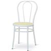 Generico Sedie Thonet Vienna Struttura in Ferro e Seduta in finta Paglia Ideali per Cucina, Bar Osteria e Ristorante Bianco Lucido 1 pezzo
