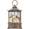Générique Lanterna di neve natalizia a LED - Natale vorticoso luci palle di neve | Lanterna palla di neve rotante vacanza decorazione da tavolo ornamento scena albero di natale illuminato decorazione