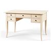 Mar.c.a. Design - Scrivania Arte Povera in Legno 130x65x78 cm 5 Cassetti - Scrittoio Vintage con Gambe a Sciabola Made in Italy