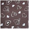 Russo Tessuti Set 6 Cuscini Sedie Imbottiti Con Alette Per Cucina Soggiorno Cuori Paris Love-Marrone