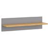 VitaliSpa Scaffale a muro per bambini Malia, Grigio, 70 x 20 cm, da parete con vano aperto per libri e decorazioni