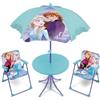 ARDITEX WD16133 Set da tavolo (50 x 50 x 48 cm), 2 sedie (38 x 32 x 53 cm) e ombrellone (diametro 110 cm) di Disney-Frozen